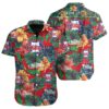 Philadelphia Phillies Hawaiian Shirt Custom Name with Floral Leaf Design 0 0