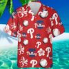 Philadelphia Phillies Hawaiian Shirt Red Floral Pattern 3 3