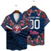 Philadelphia Phillies Island Floral Custom Hawaiian Shirt 0 0