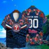 Philadelphia Phillies Island Floral Custom Hawaiian Shirt 4 4