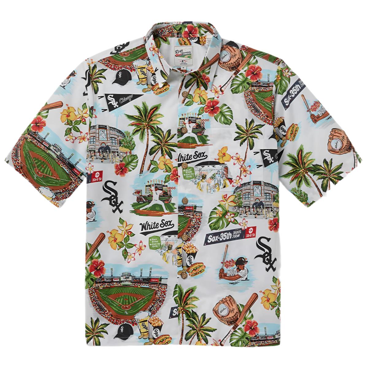 Reyn Spooner White Chicago White Sox Hawaiian Shirt 0 0