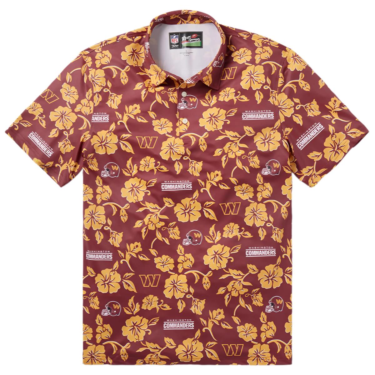 Reynspooner Washington Commanders Pua Performance Hawaiian Shirt 0 0