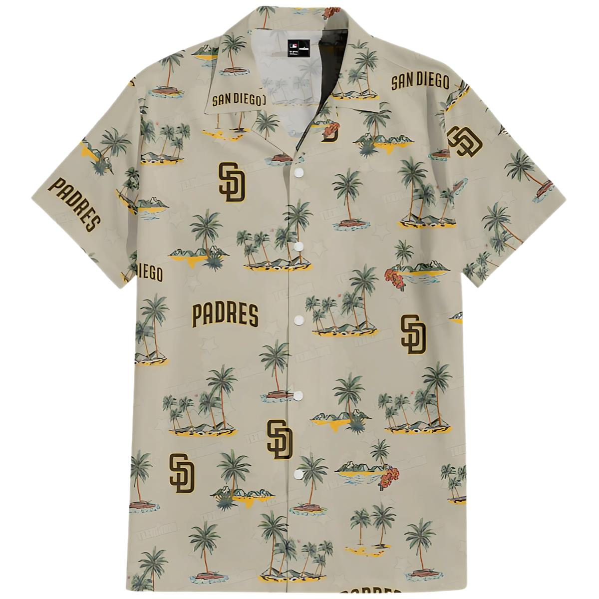 San Diego Padres Coastal Odyssey Hawaiian Shirt 0 0