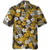 San Diego Tropical Brown Gold Hawaiian Shirts Baseball Team 0 0