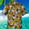 San Diego Tropical Brown Gold Hawaiian Shirts Baseball Team 3 3