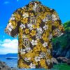 San Diego Tropical Brown Gold Hawaiian Shirts Baseball Team 4 4