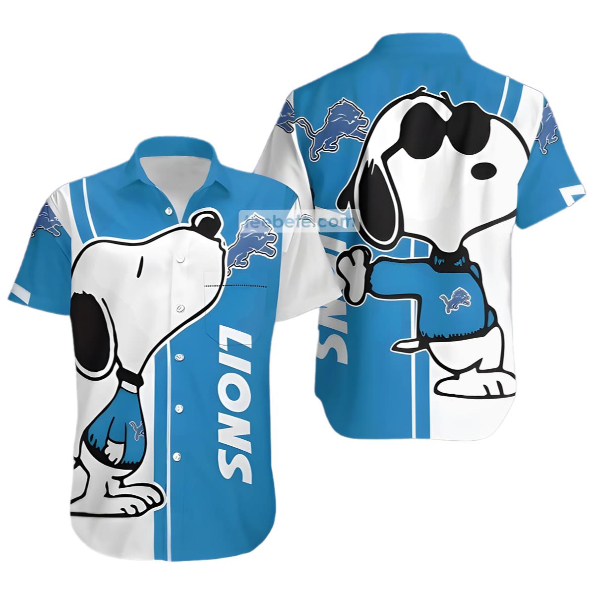 Snoopy Detroit Lions Hawaiian Shirt 0 0