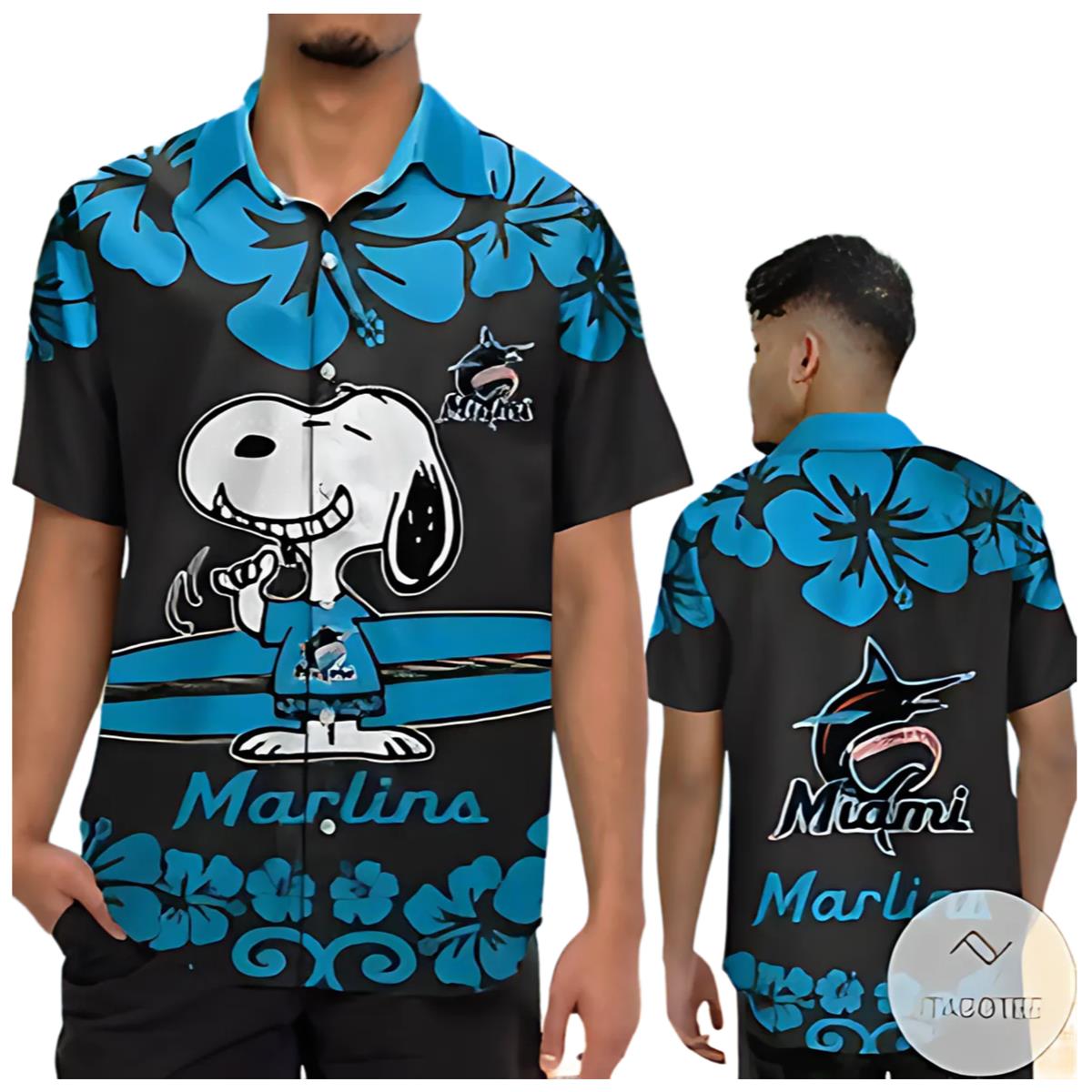 Snoopy Miami Marlins Hawaiian Shirt 0 0