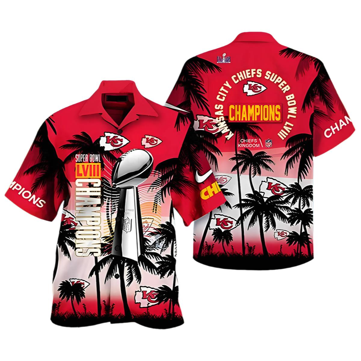 Super Bowl Champions Kansas City Chiefs Hawaiian Shirt 0 0