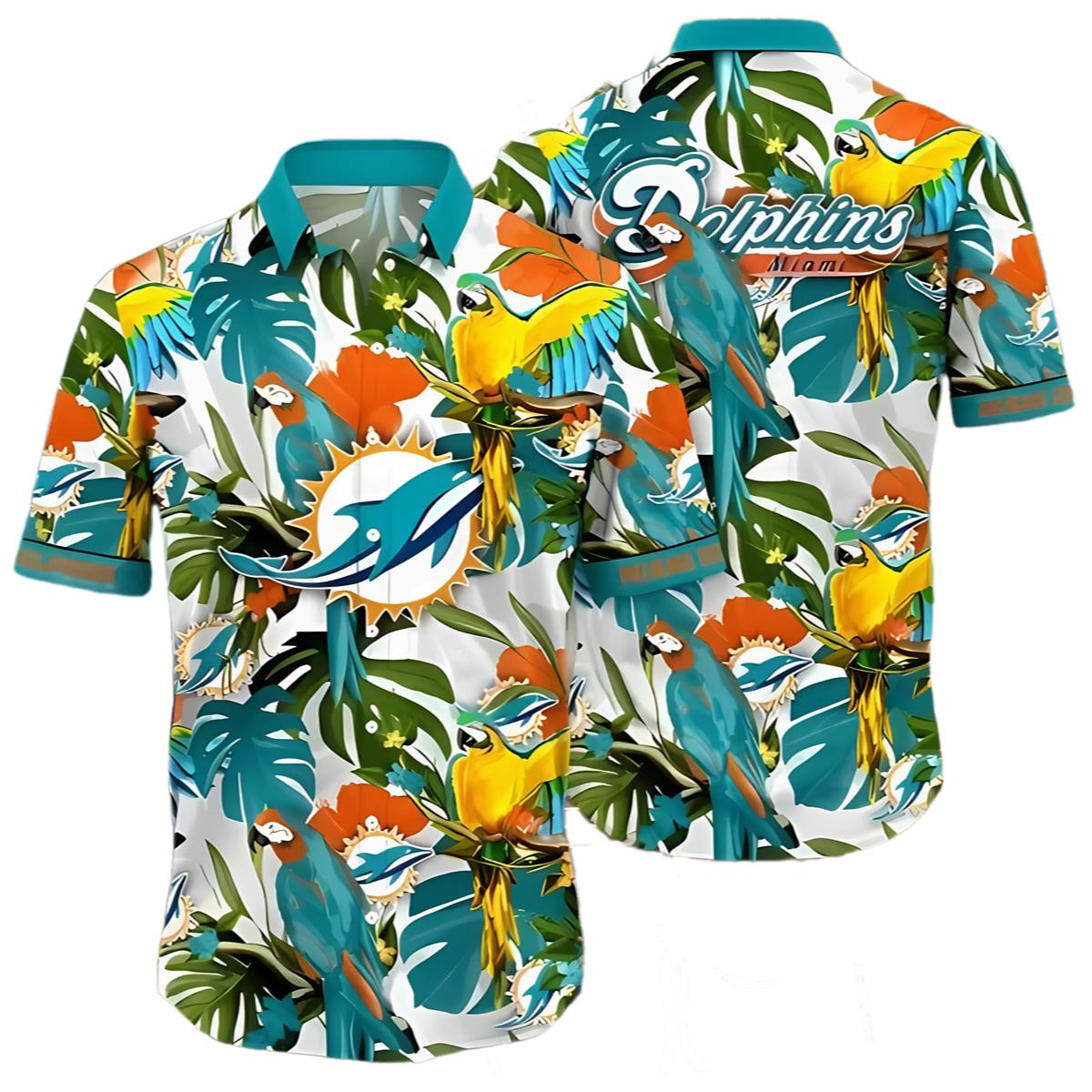 Tropical Summer Miami Dolphins Hawaiian Shirt 0 0