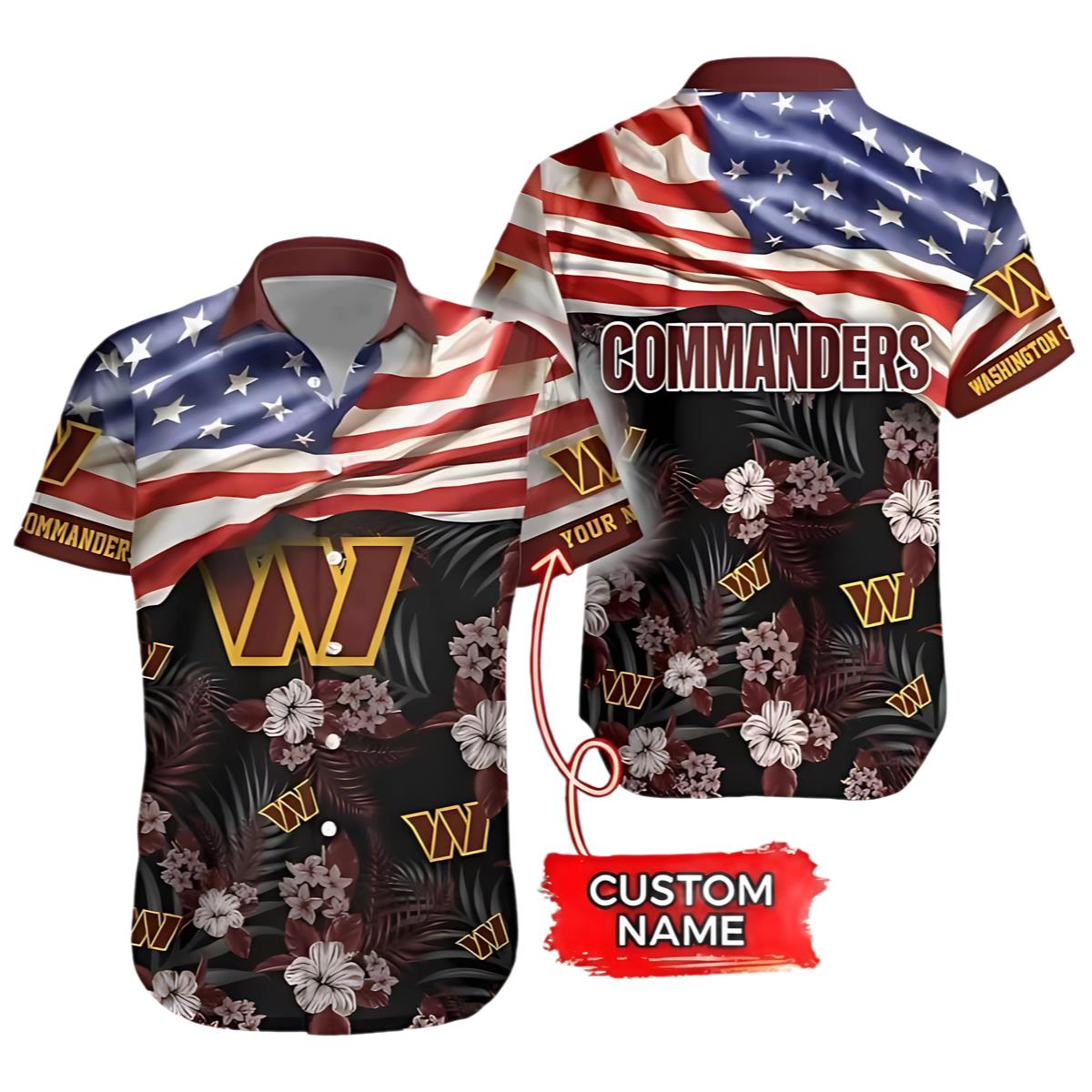 Washington Commanders Hawaiian Shirt Custom 0 0