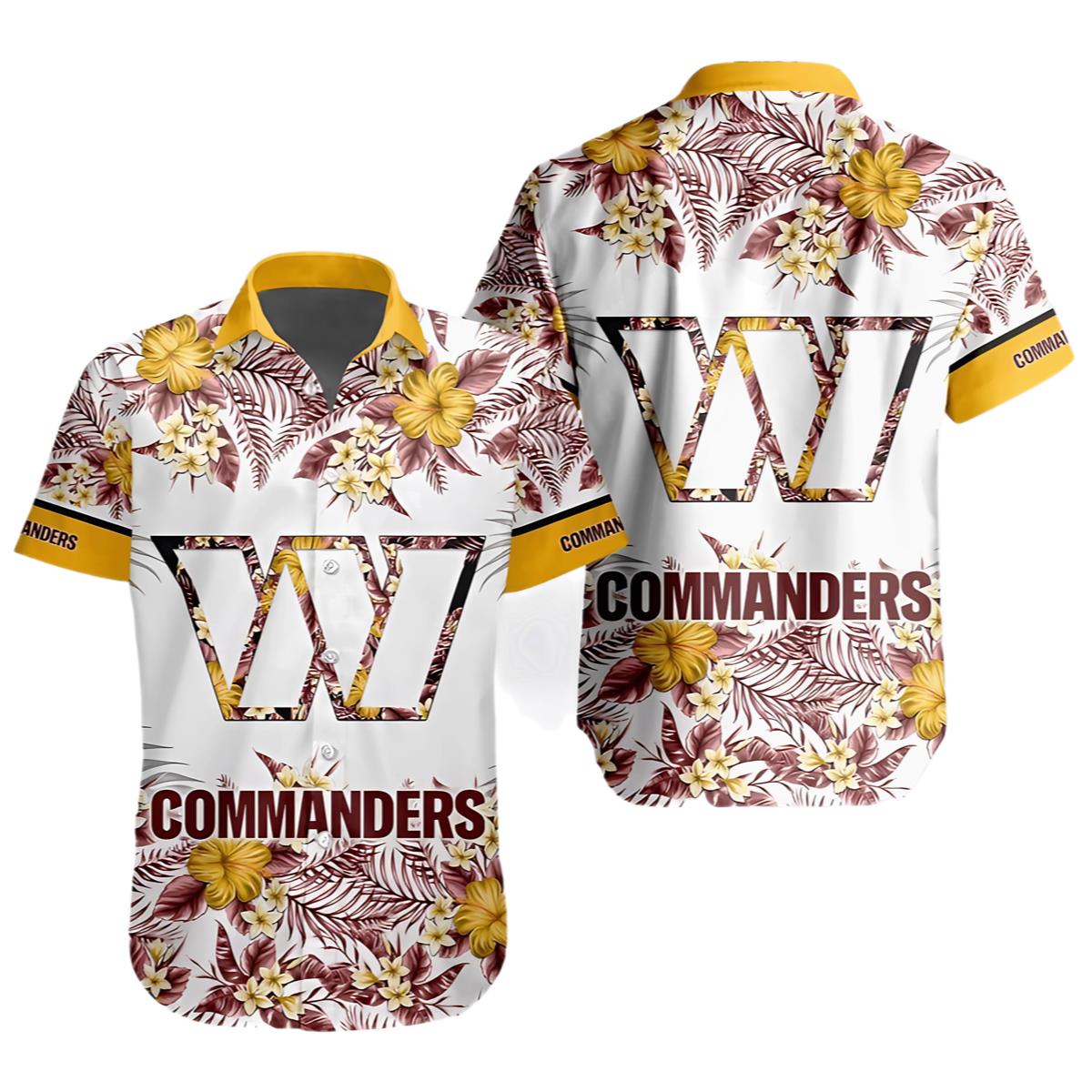 Washington Commanders Special Floral Tropical Hawaiian Shirt 0 0