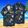 MLB Milwaukee Brewers Collage Navy Hawaiian Shirt Aloha Shirt Aloha Shirt