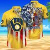 Milwaukee Brewers Happy 4th of July Hawaiian Shirt Aloha Shirt Aloha Shirt