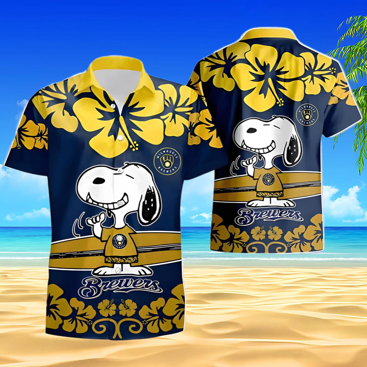 Snoopy Milwaukee Brewers Hawaiian Shirt 2024 Aloha Shirt Aloha Shirt